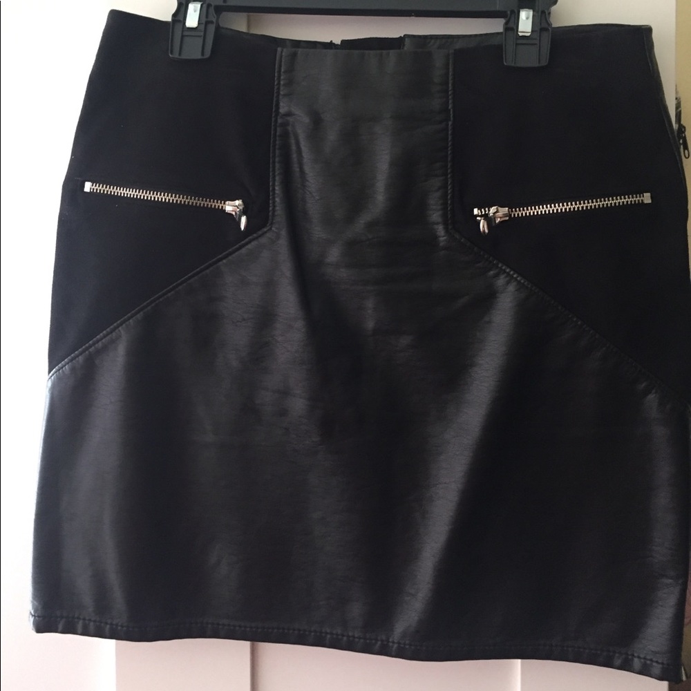 Black Pleather Mini Skirt